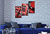 Модульні картини в спальню, на ПВХ тканини, 85х95 см, (60x30-3), фото 3