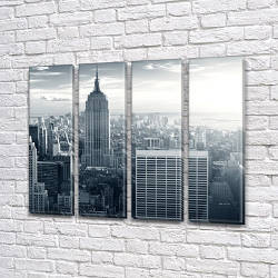 Картина модульна Чикаго, на Полотні сін., 65x80 см, (65x18-4)