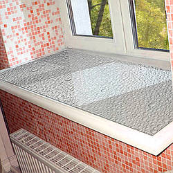 Покриття захист для підвіконня, м’яке скло з фотодруком 35х100 см ПО-tx22-0003