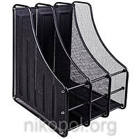 Лоток вертикальний на 3 відділення "Logo" 307С-B, чорний