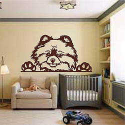Трафарет для фарбування малюнку на стіні Собачка одноразовий із самоклеючої плівки 95 х 180 см