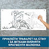 Трафарет для фарбування малюнку на стіні Пітбуль-2 одноразовий з самоклеющей плівки 95 х 209 см, фото 3