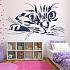Трафарет для фарбування малюнку на стіні Кіт одноразовий із самоклеючої плівки 95 х 155 см, фото 6