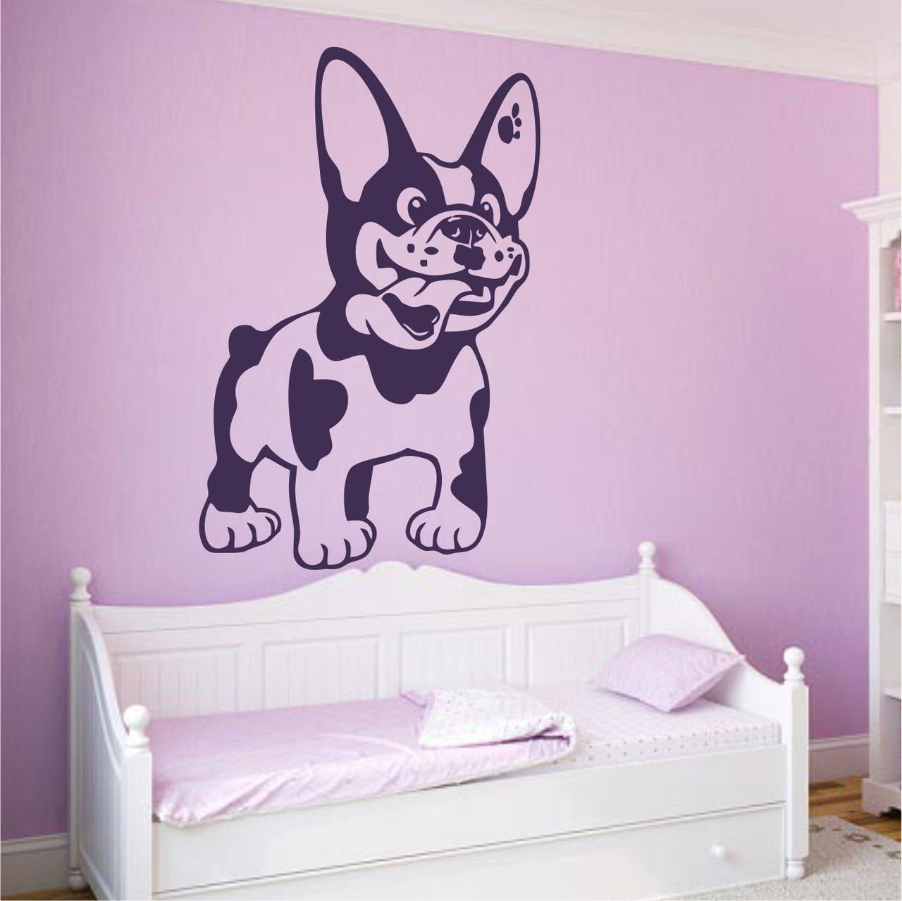 Трафарет для фарбування малюнку на стіні Веселий пес одноразовий з самоклеющей плівки 164 х 116 см, фото 1