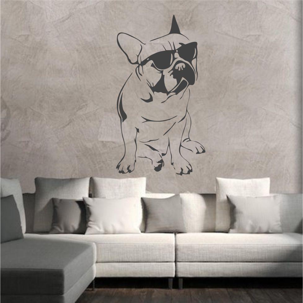 Трафарет для фарбування малюнку на стіні Бульдог одноразовий із самоклеючої плівки 171 х 95 см, фото 1