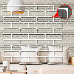 Трафарет для стін для штукатурки декоративний багаторазовий, з імітацією декоративної кладки заокруглені кути (566х587)
