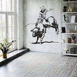 Трафарет для фарбування малюнку на стіні Родео одноразовий із самоклейної плівки 110 х 95 см