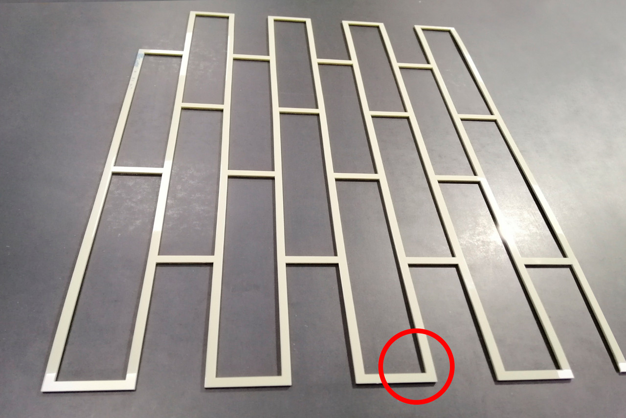 Трафарет для стін товстий 5 мм для штукатурки багаторазовий, з імітацією декоративної кладки прямі кути (460х630), фото 1