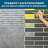 Трафарет для стін для штукатурки декоративний багаторазовий, з імітацією декоративної кладки прямі кути (460х630), фото 5