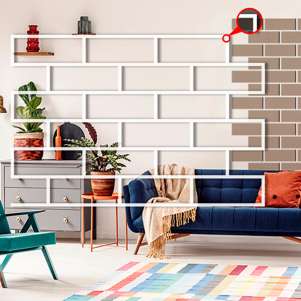 Трафарет для стін для штукатурки, фарбування декоративний багаторазовий, з імітацією цегляної кладки пластиковий Трафарет для, фото 1