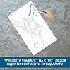 Трафарет для фарбування малюнку на стіні Віслючок одноразовий із самоклеючої плівки 160 х 114 см, фото 4