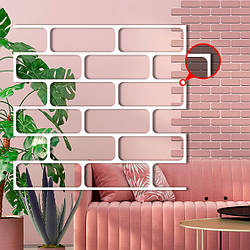 Трафарет для стін з цегляною кладкою для створення об'ємних швів (513х539)