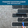 Трафарет для стін з цегляною кладкою для створення об'ємних швів (513х539), фото 6