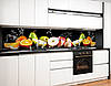 Кухонна панель жорстка ПЕТ фрукти у воді, з двостороннім скотчем 62 х 205 см, 1,2 мм, фото 8