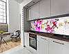 Кухонний фартух замінник скла орхідеї біло рожеві, з двостороннім скотчем 62 х 205 см, 1,2 мм, фото 7