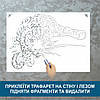 Трафарет для фарбування малюнку на стіні Леопард-7 одноразовий з самоклеючої плівки 95 х 140 см, фото 4