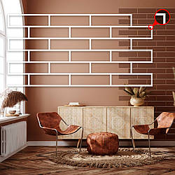 Трафарет для стін тонкий 1 мм для штукатурки, фарбування багаторазовий з імітацією кладки силікатної цегли (460х920)