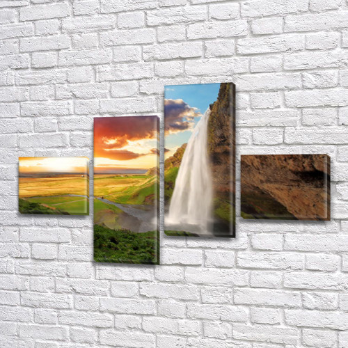 Інтернет магазин картин модульних, на Полотні сін., 90x140 см, (30x35-2/75х30-2), фото 1