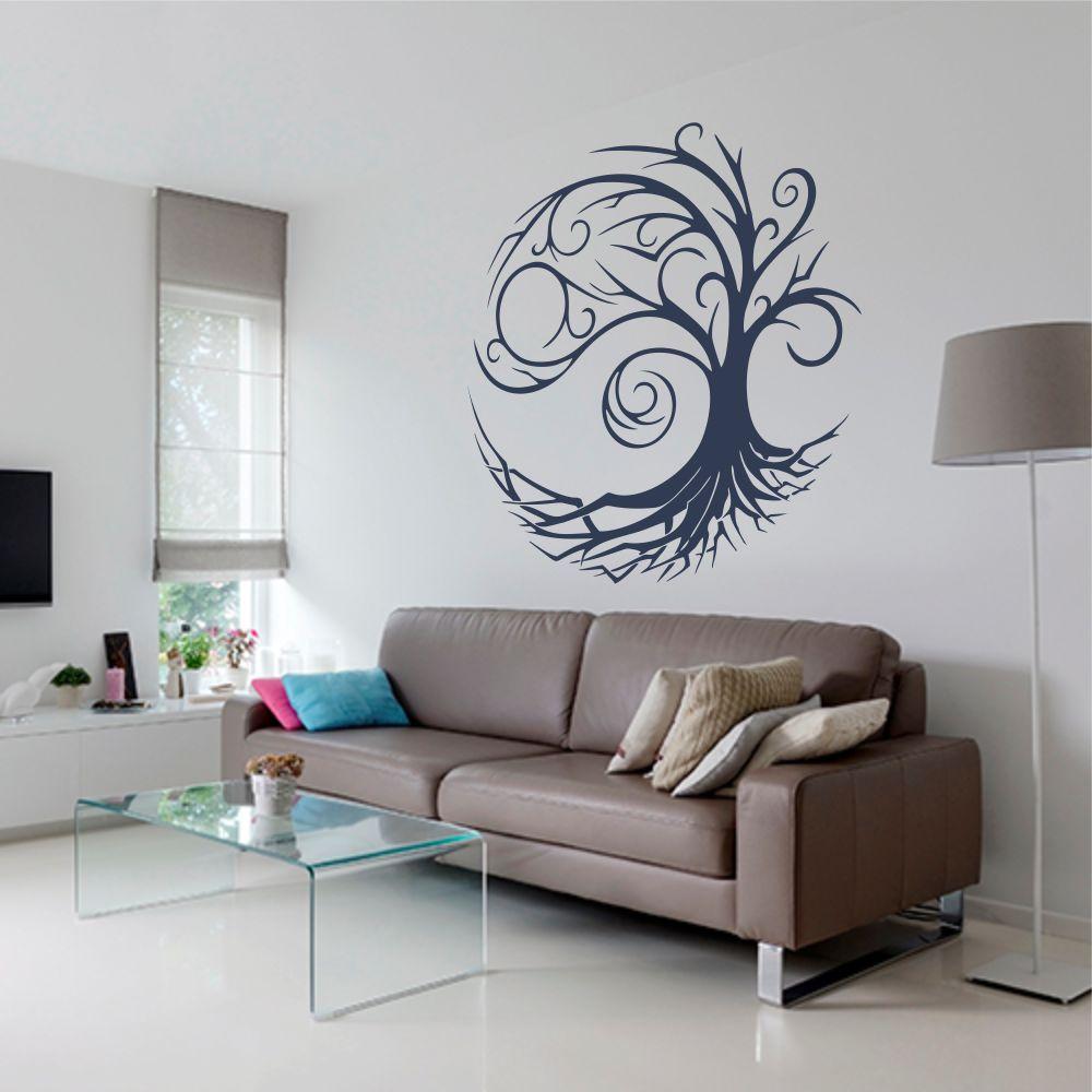 Трафарет для фарбування малюнку на стіні Дерево одноразовий з самоклеющей плівки 115 х 115 см, фото 1