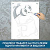Трафарет для фарбування малюнку на стіні Посіпака одноразовий із самоклеючої плівки 135 х 95 см, фото 4