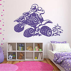 Трафарет для фарбування малюнку на стіні Квадроцикл одноразовий із самоклеючої плівки 95 х 140 см