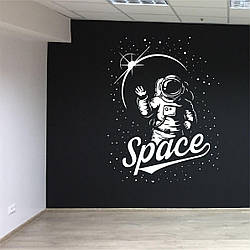 Трафарет для фарбування малюнку на стіні Space одноразовий з самоклеючої плівки 125 х 95 см
