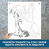 Трафарет для фарбування малюнку на стіні Цуцик одноразовий із самоклеючої плівки 120 х 95 см, фото 3