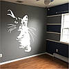 Трафарет для фарбування малюнку на стіні Кіт-7 одноразовий із самоклеючої плівки 120 х 95 см, фото 6