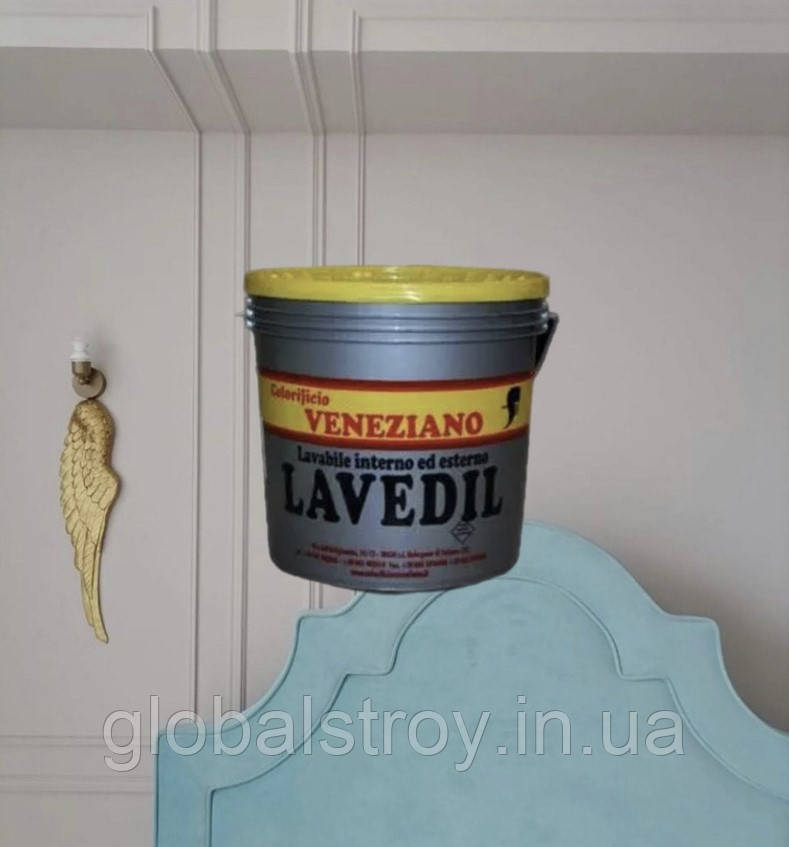 Фарба акрилова матова супермиюча інтер'єр / екстер'єр Colorificio Veneziano Lavedil S упаковка 14 л