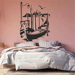 Трафарет для фарбування малюнку на стіні Венеція одноразовий із самоклеючої плівки 130 х 95 см