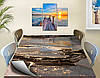 Покриття захист для столу м'яке скло з фотодруком Сірий мармур із золотом 60 х 100 см (12 мм), фото 3