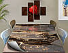 Покриття захист для столу м'яке скло з фотодруком Сірий мармур із золотом 60 х 100 см (12 мм), фото 5
