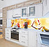 Панель на кухонний фартух під скло орхідеї жовті, з двостороннім скотчем 62 х 305 см, 1,2 мм, фото 6