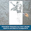 Трафарет для фарбування малюнку на стіні Танцюрист одноразовий з самоклеющей плівки 210 х 115 см, фото 3