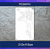 Трафарет для фарбування малюнку на стіні Танцюрист одноразовий з самоклеющей плівки 210 х 115 см, фото 2