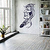 Трафарет для фарбування малюнку на стіні Індіанець одноразовий з самоклеючої плівки 140 х 95 см, фото 6