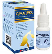 Дуодекс краплі вушні та очні для собак, котів, кроликів, 10 мл, Ветсинтез