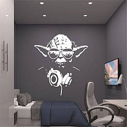 Трафарет для фарбування малюнку на стіні Йода-2 одноразовий з самоклеючої плівки 110 х 95 см