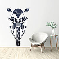 Трафарет для покраски рисунка на стене Мотоцикл-2 одноразовый из самоклеящейся пленки 160 х 95 см