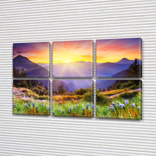 Інтернет магазин картин модульних на ПВХ тканини, 62x95 см, (30x30-6), фото 1