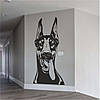 Трафарет для фарбування малюнку на стіні Доберман одноразовий з самоклеючої плівки 235 х 115 см, фото 6