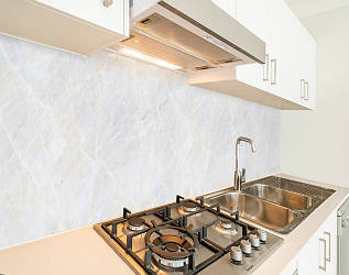 Кухонна плитка на кухонний фартух мармурова текстура, з двостороннім скотчем 62 х 205 см, 1,2 мм