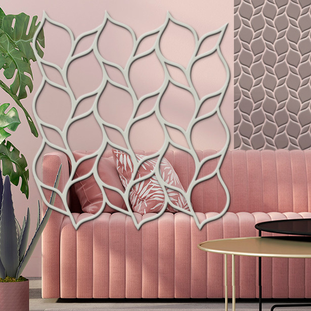 Трафарет для стін товстий 3 мм для штукатурки, декоративний багаторазовий (445х400), фото 1