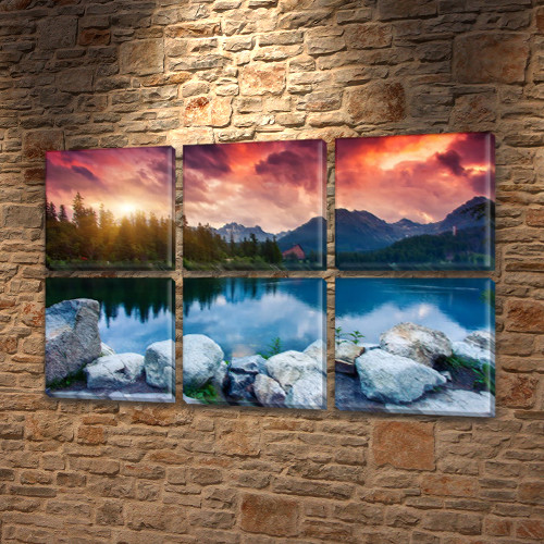 Модульні картини на кухню на ПВХ тканини, 62x95 см, (30x30-6), фото 1