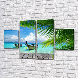 Модульні картини в спальню на Полотні, 80x130 см, (40x30-2/80х30-2)