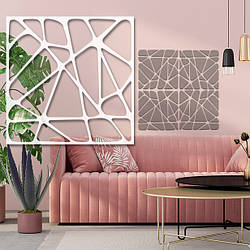 Трафарет для стін для штукатурки декоративний багаторазовий, Павутинка (600х600)