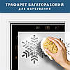 Трафарет для стін для фарбування декоративний багаторазовий, сніжинки пластиковий тонкий (500х400), фото 3