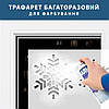 Трафарет для стін для фарбування декоративний багаторазовий, сніжинки пластиковий тонкий (500х400), фото 4