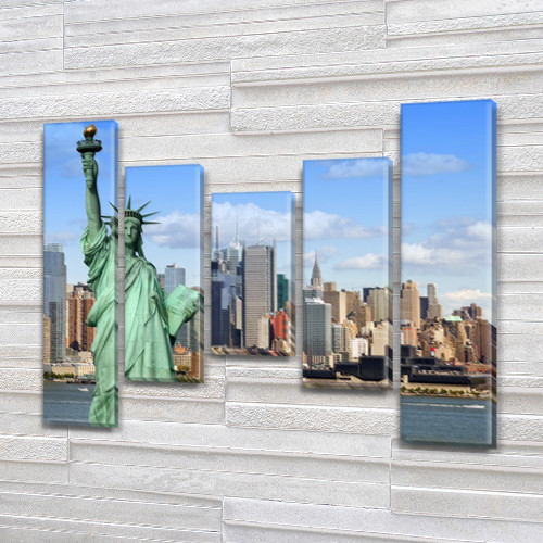 Модульні триптих картини, на ПВХ тканини, 80x100 см, (80x18-2/55х18-2/40x18), фото 1