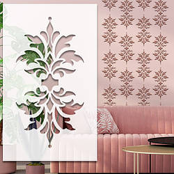 Трафарет для стін тонкий 1 мм для створення об'ємних малюнків на стінах Флористичний візерунок пластик (600х360)